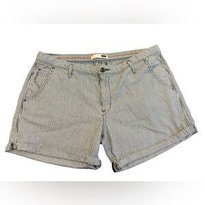 Levi's striped high rise cuffed shorts - size 32